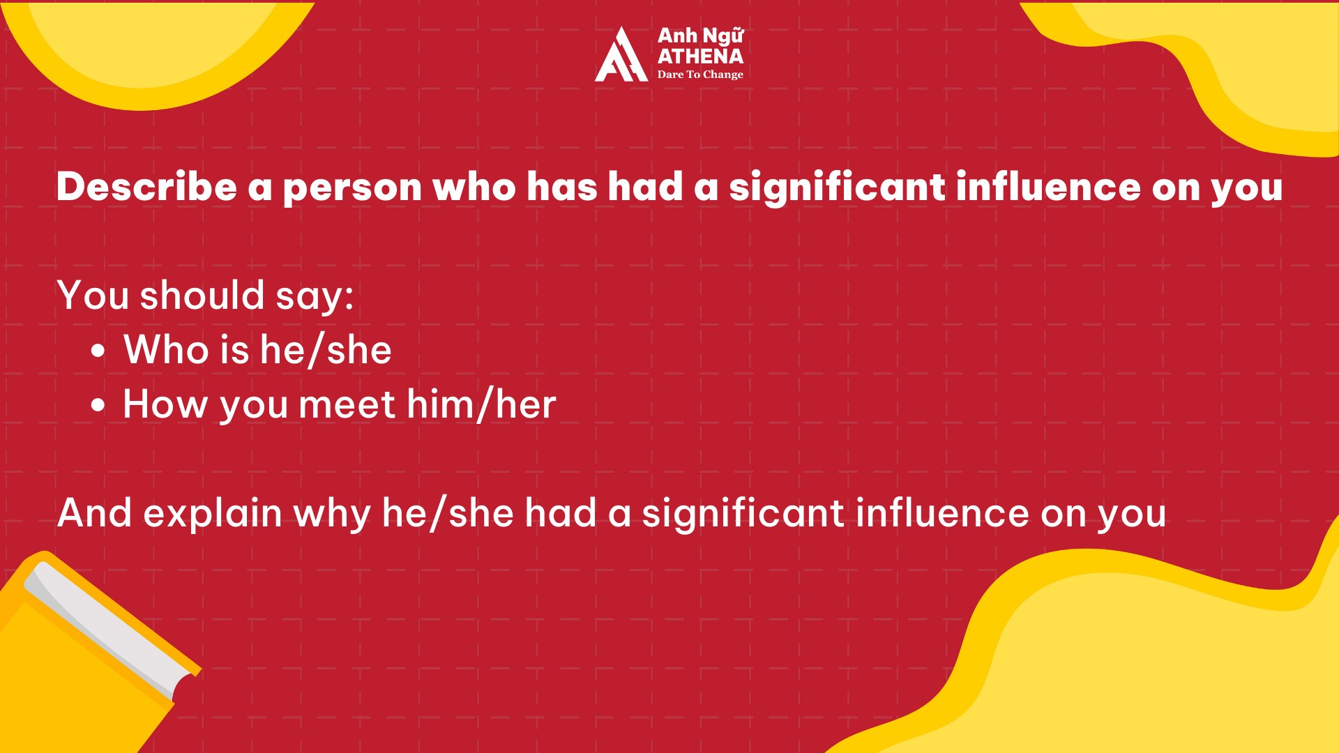 Chủ đề Describe a person - IELTS Speaking Part 2